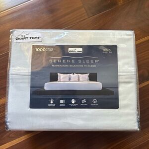 SereneSleep High IQ CoolComfort 1000-Thread Ct Luxury King Sheet Set Blue